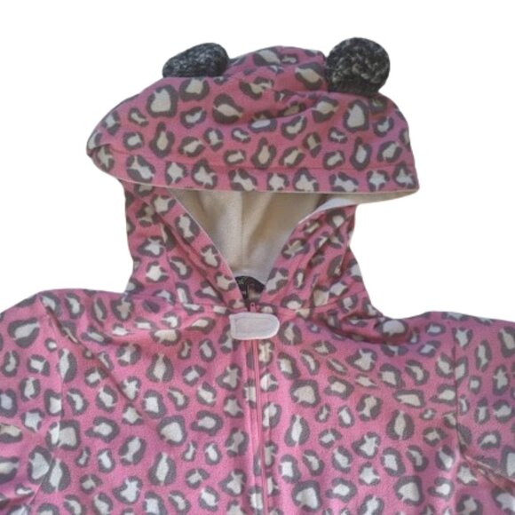 ** Pink Fleece Pajamas - Hood has Bear Ears"  XL - Picture 1 of 3